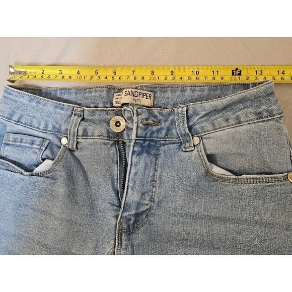 Sandpiper Petite Embroidered Floral Stretch Jeans Womens Sz 4 Spring - Picture 5 of 11